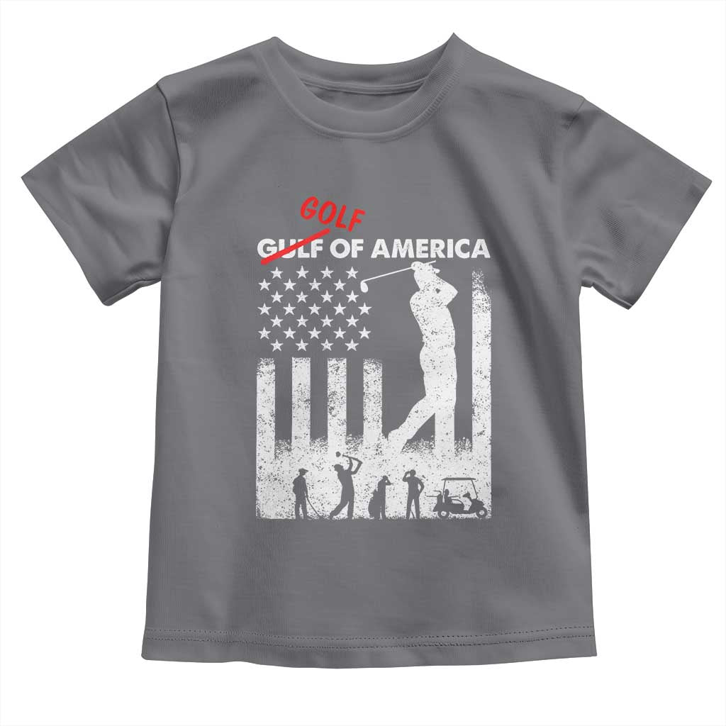 Golf Of America Patriotic USA Flag Toddler T Shirt Funny Golfing Pun American Sports Gift for Patriotic Golfers n Dads
