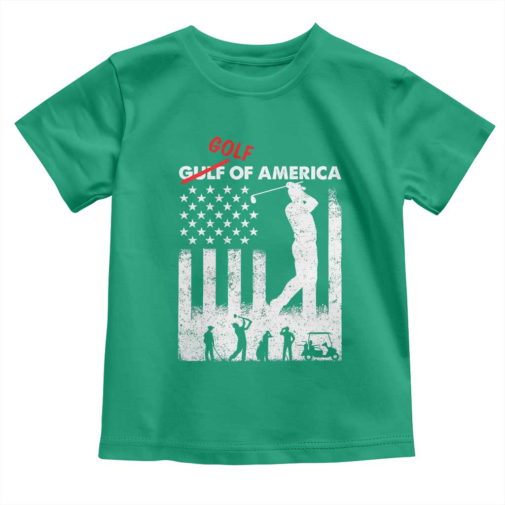 Golf Of America Patriotic USA Flag Toddler T Shirt Funny Golfing Pun American Sports Gift for Patriotic Golfers n Dads