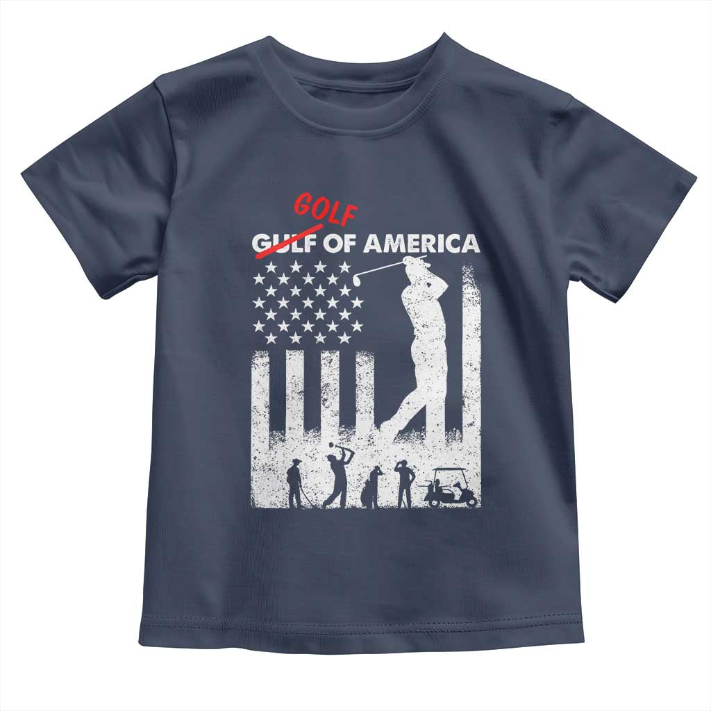 Golf Of America Patriotic USA Flag Toddler T Shirt Funny Golfing Pun American Sports Gift for Patriotic Golfers n Dads