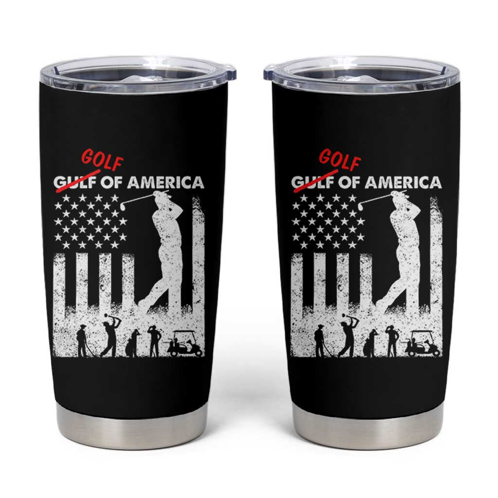 Golf Of America Patriotic USA Flag Tumbler Cup Funny Golfing Pun American Sports Gift for Patriotic Golfers n Dads