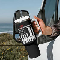 Golf Of America Patriotic USA Flag Tumbler With Handle Funny Golfing Pun American Sports Gift for Patriotic Golfers n Dads
