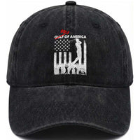 Golf Of America Patriotic USA Flag Washed Cotton Baseball Cap Funny Golfing Pun American Sports Gift for Patriotic Golfers n Dads