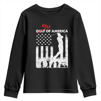 Golf Of America Patriotic USA Flag Youth Sweatshirt Funny Golfing Pun American Sports Gift for Patriotic Golfers n Dads