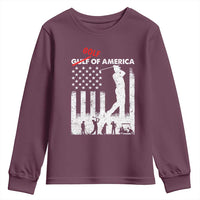 Golf Of America Patriotic USA Flag Youth Sweatshirt Funny Golfing Pun American Sports Gift for Patriotic Golfers n Dads