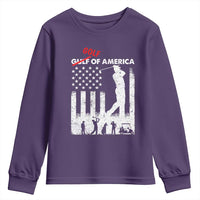 Golf Of America Patriotic USA Flag Youth Sweatshirt Funny Golfing Pun American Sports Gift for Patriotic Golfers n Dads