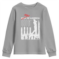 Golf Of America Patriotic USA Flag Youth Sweatshirt Funny Golfing Pun American Sports Gift for Patriotic Golfers n Dads