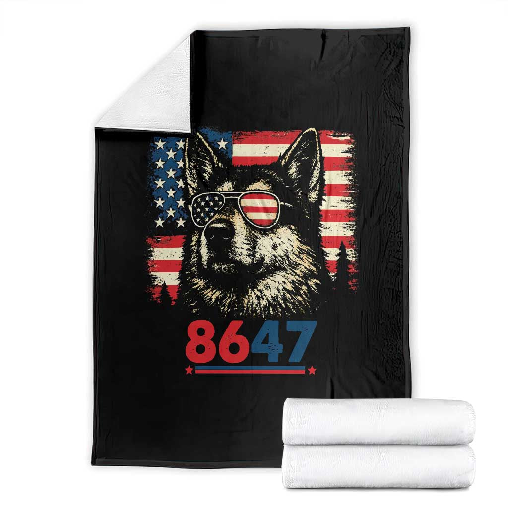 Vintage Patriotic German Shepherd 1776 Graphic Throw Blanket American Flag Sunglasses Cool Dog 4th of July Distressed