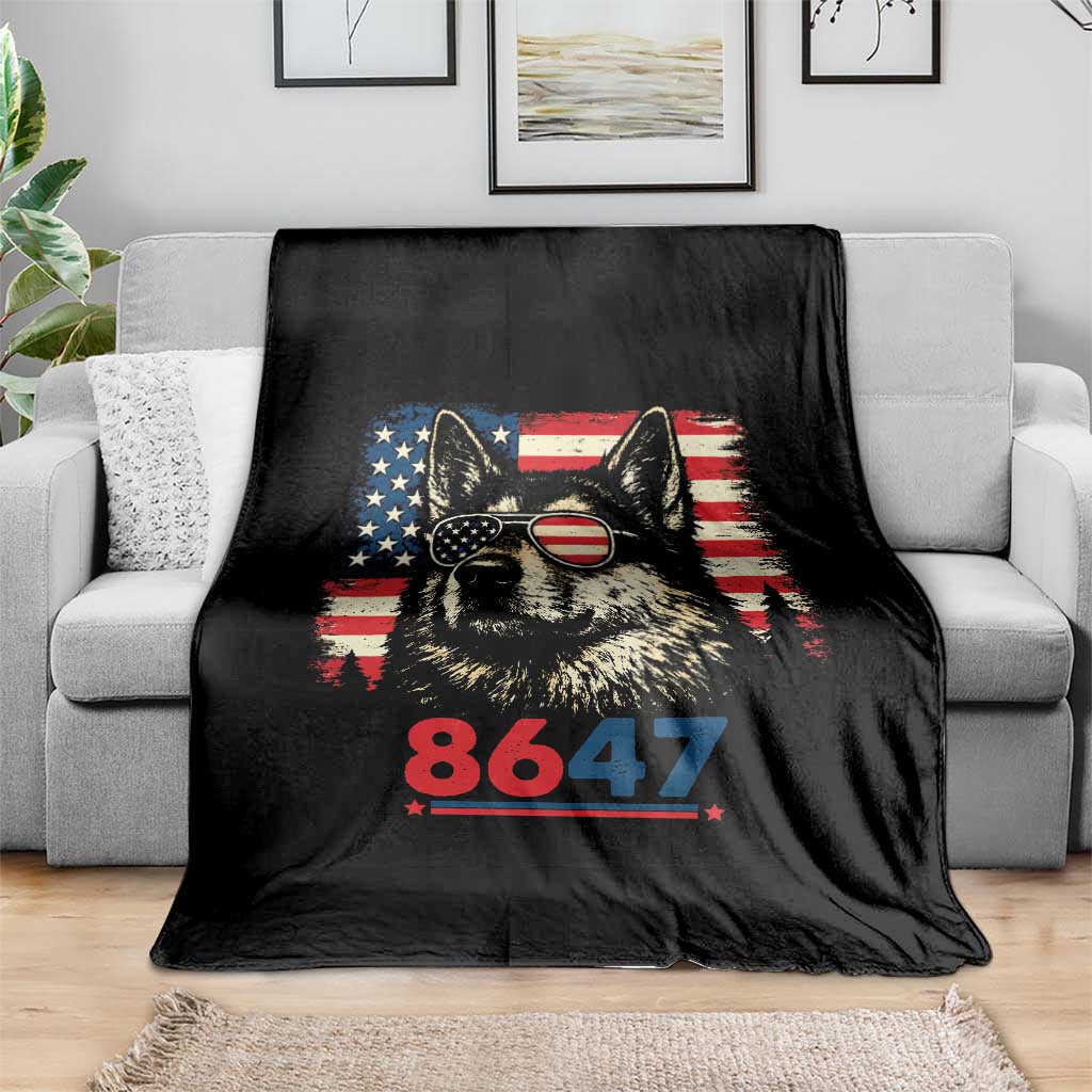 Vintage Patriotic German Shepherd 1776 Graphic Throw Blanket American Flag Sunglasses Cool Dog 4th of July Distressed