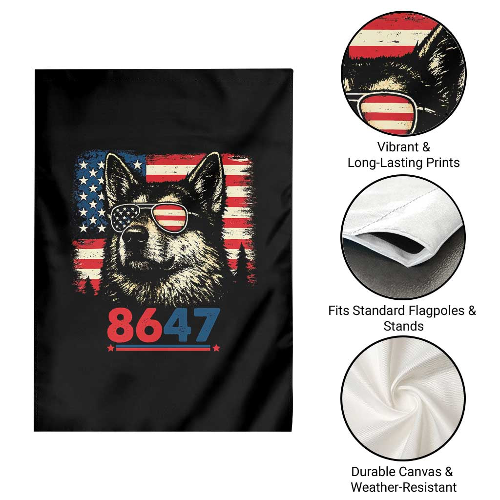 Vintage Patriotic German Shepherd 1776 Graphic Garden Flag American Flag Sunglasses Cool Dog 4th of July Distressed