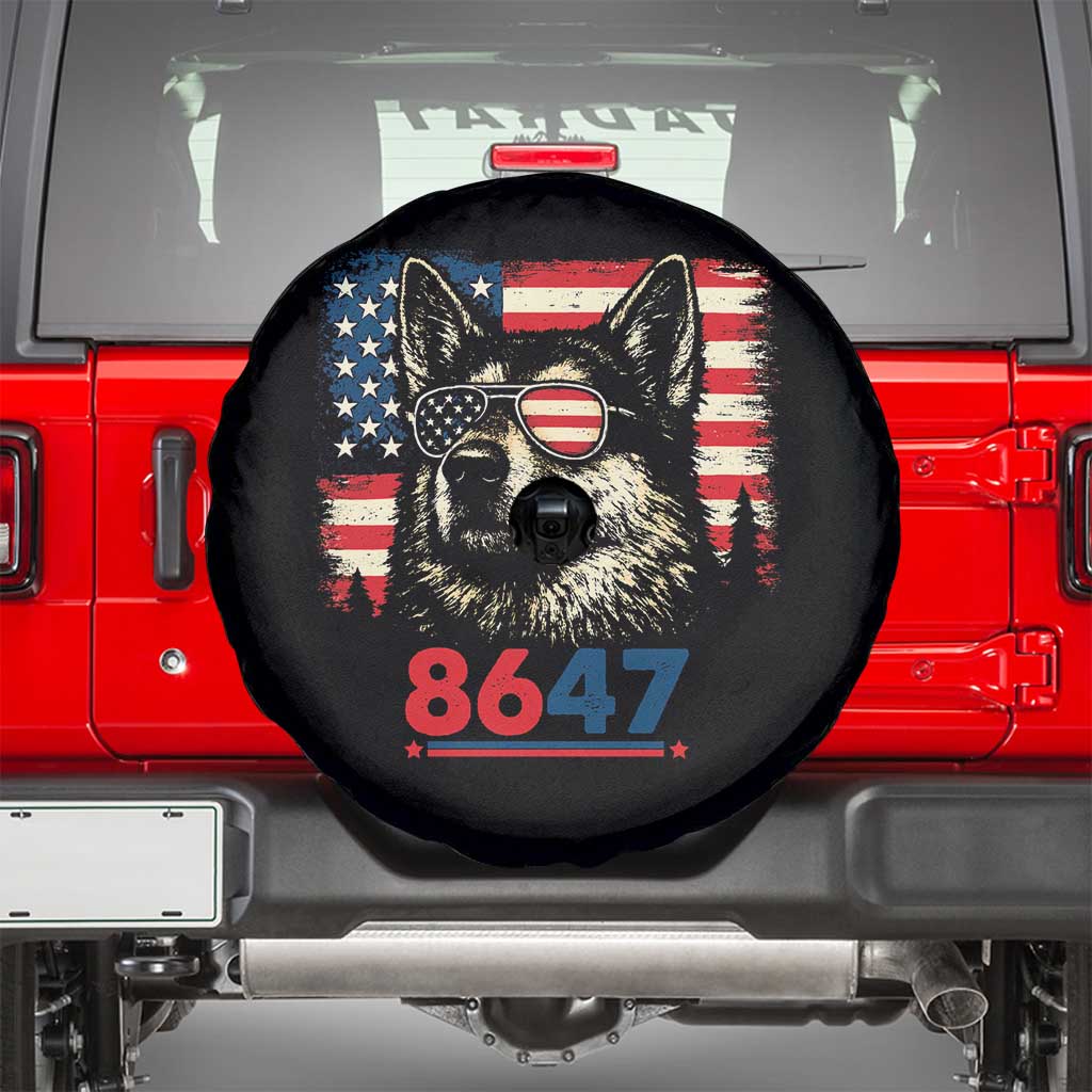 Vintage Patriotic German Shepherd 1776 Graphic Spare Tire Cover American Flag Sunglasses Cool Dog 4th of July Distressed