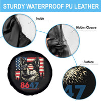 Vintage Patriotic German Shepherd 1776 Graphic Spare Tire Cover American Flag Sunglasses Cool Dog 4th of July Distressed