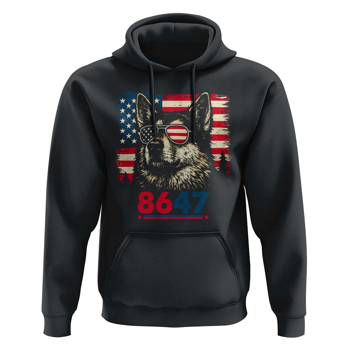Vintage Patriotic German Shepherd 1776 Graphic Hoodie American Flag Sunglasses Cool Dog 4th of July Distressed