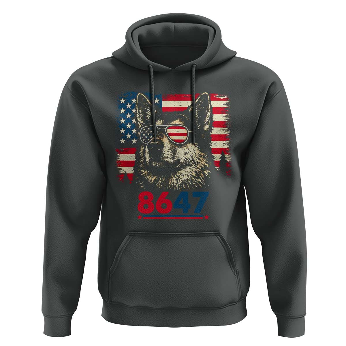Vintage Patriotic German Shepherd 1776 Graphic Hoodie American Flag Sunglasses Cool Dog 4th of July Distressed