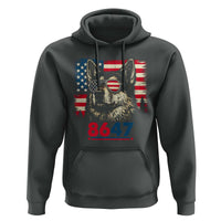 Vintage Patriotic German Shepherd 1776 Graphic Hoodie American Flag Sunglasses Cool Dog 4th of July Distressed