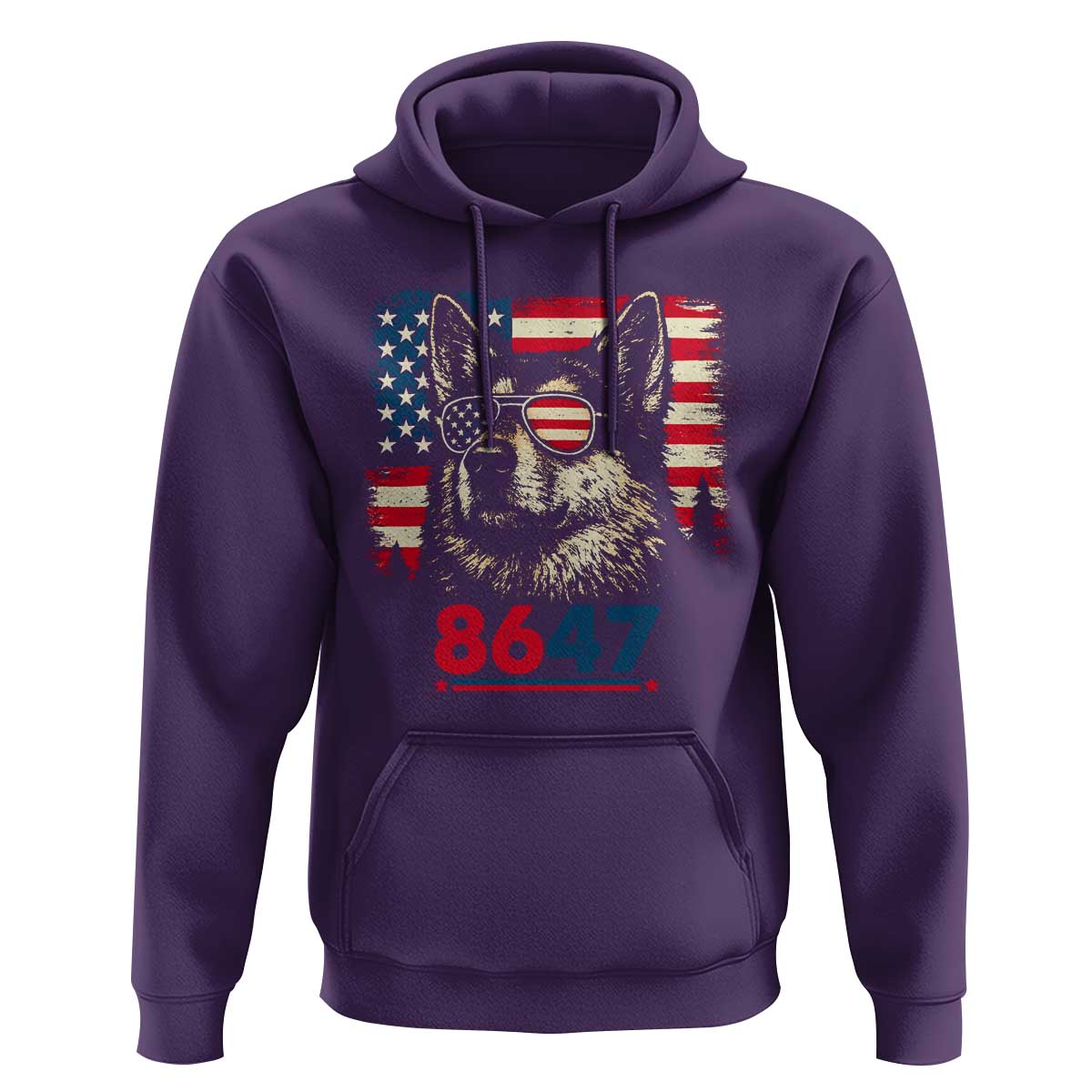 Vintage Patriotic German Shepherd 1776 Graphic Hoodie American Flag Sunglasses Cool Dog 4th of July Distressed