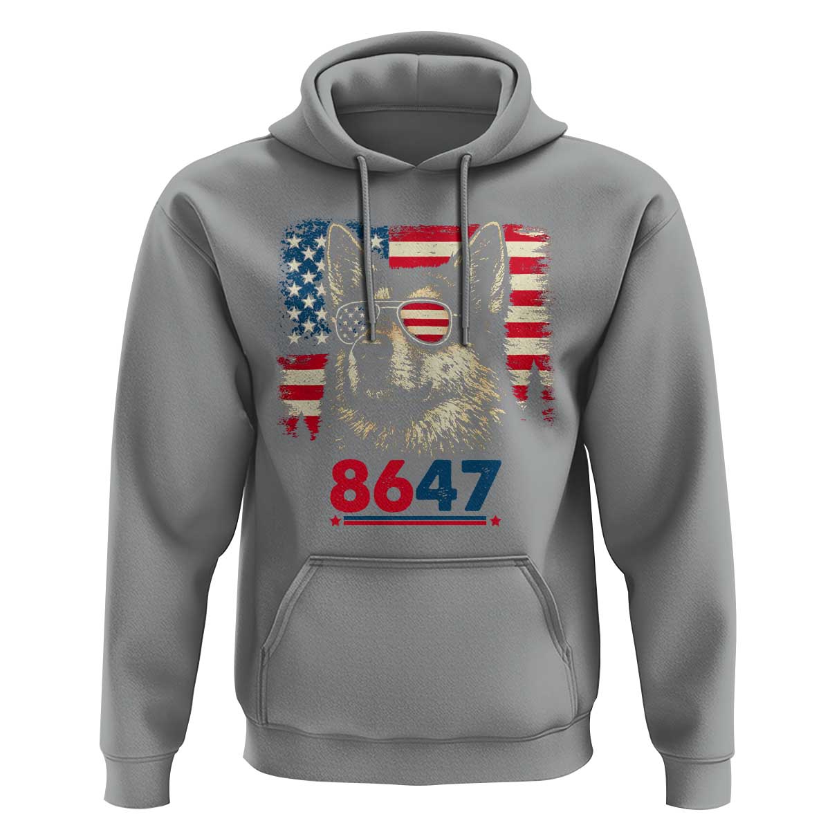 Vintage Patriotic German Shepherd 1776 Graphic Hoodie American Flag Sunglasses Cool Dog 4th of July Distressed