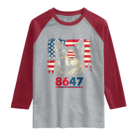 Vintage Patriotic German Shepherd 1776 Graphic Raglan Shirt American Flag Sunglasses Cool Dog 4th of July Distressed