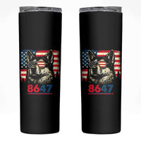 Vintage Patriotic German Shepherd 1776 Graphic Skinny Tumbler American Flag Sunglasses Cool Dog 4th of July Distressed
