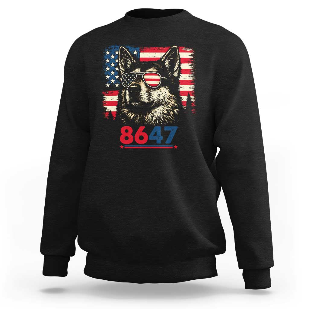 Vintage Patriotic German Shepherd 1776 Graphic Sweatshirt American Flag Sunglasses Cool Dog 4th of July Distressed