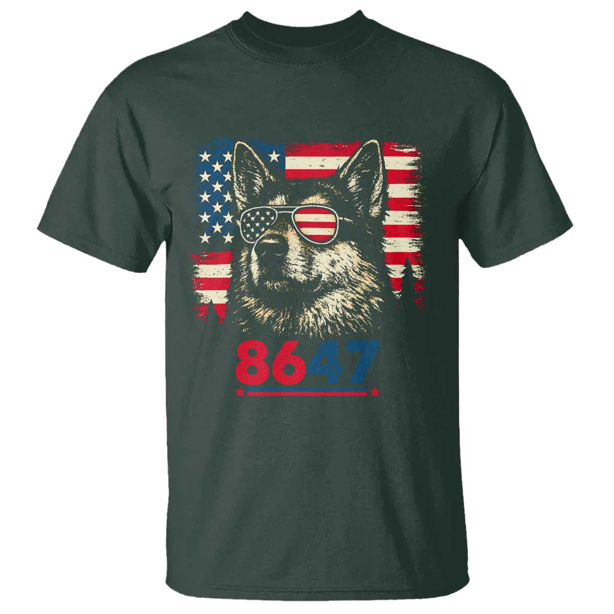 Vintage Patriotic German Shepherd 1776 Graphic T Shirt American Flag Sunglasses Cool Dog 4th of July Distressed