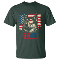 Vintage Patriotic German Shepherd 1776 Graphic T Shirt American Flag Sunglasses Cool Dog 4th of July Distressed