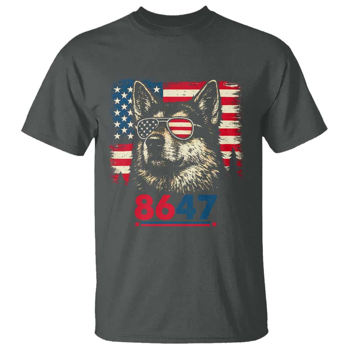 Vintage Patriotic German Shepherd 1776 Graphic T Shirt American Flag Sunglasses Cool Dog 4th of July Distressed
