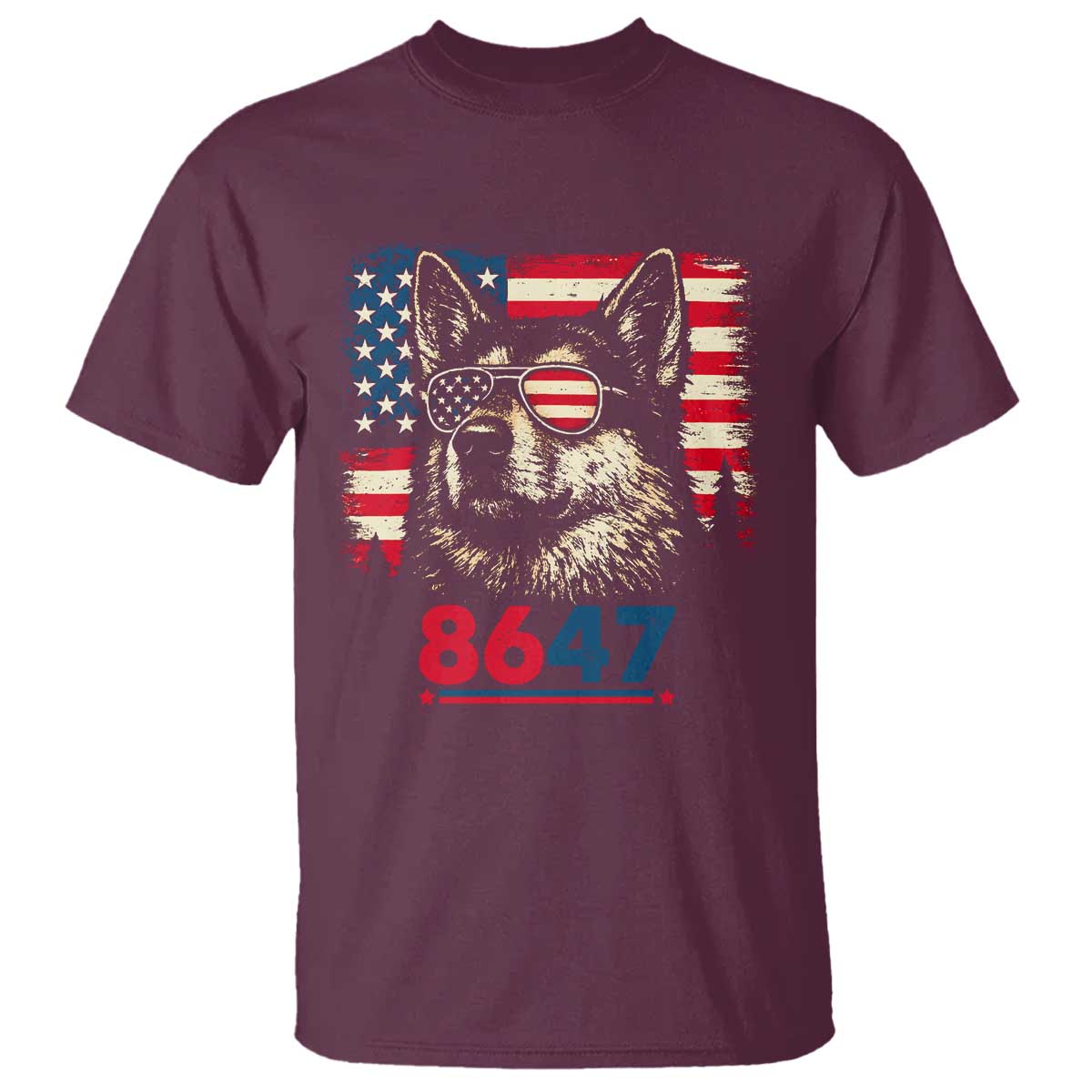 Vintage Patriotic German Shepherd 1776 Graphic T Shirt American Flag Sunglasses Cool Dog 4th of July Distressed