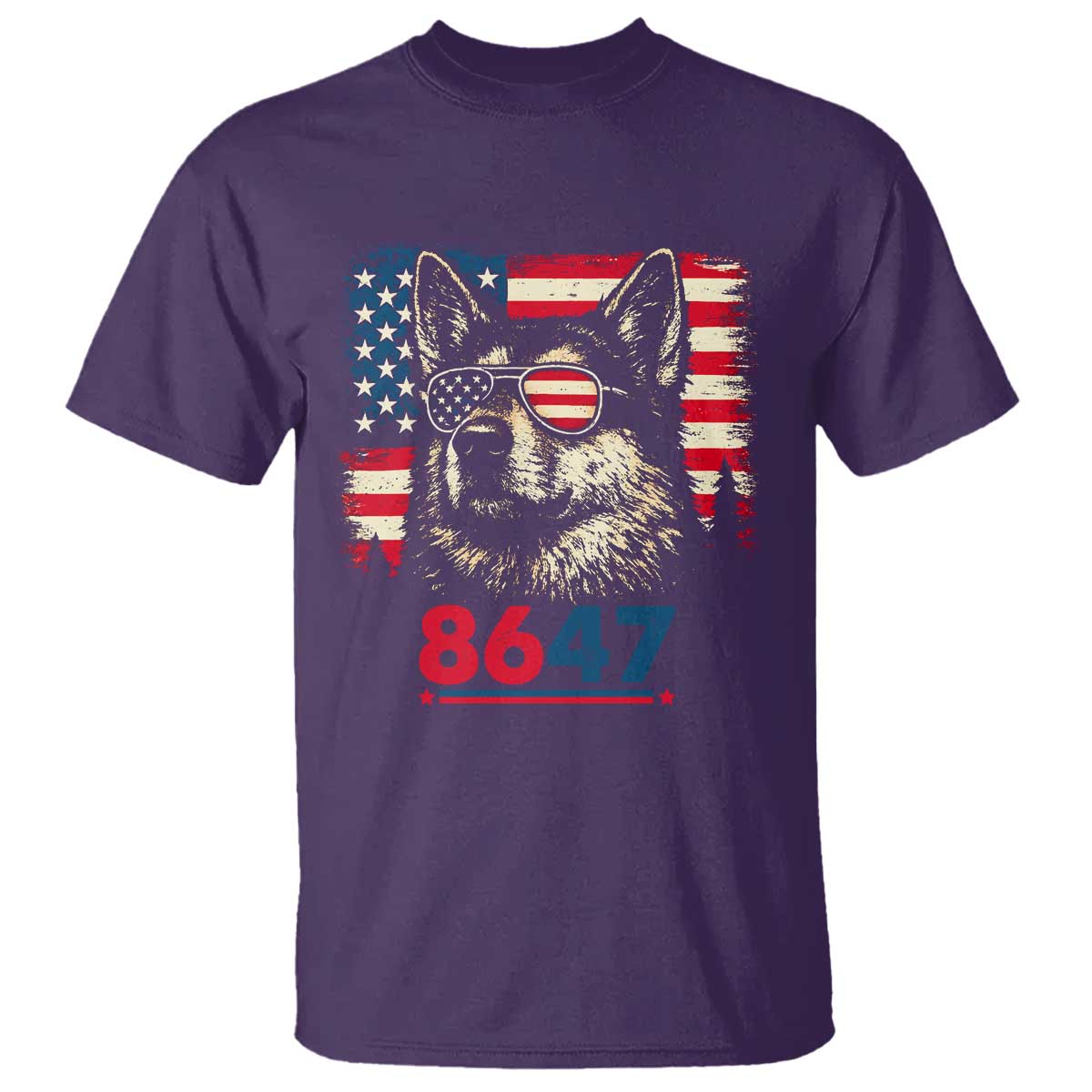 Vintage Patriotic German Shepherd 1776 Graphic T Shirt American Flag Sunglasses Cool Dog 4th of July Distressed
