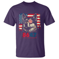 Vintage Patriotic German Shepherd 1776 Graphic T Shirt American Flag Sunglasses Cool Dog 4th of July Distressed