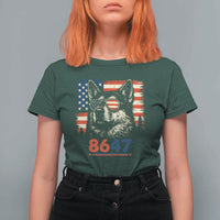 Vintage Patriotic German Shepherd 1776 Graphic T Shirt For Women American Flag Sunglasses Cool Dog 4th of July Distressed