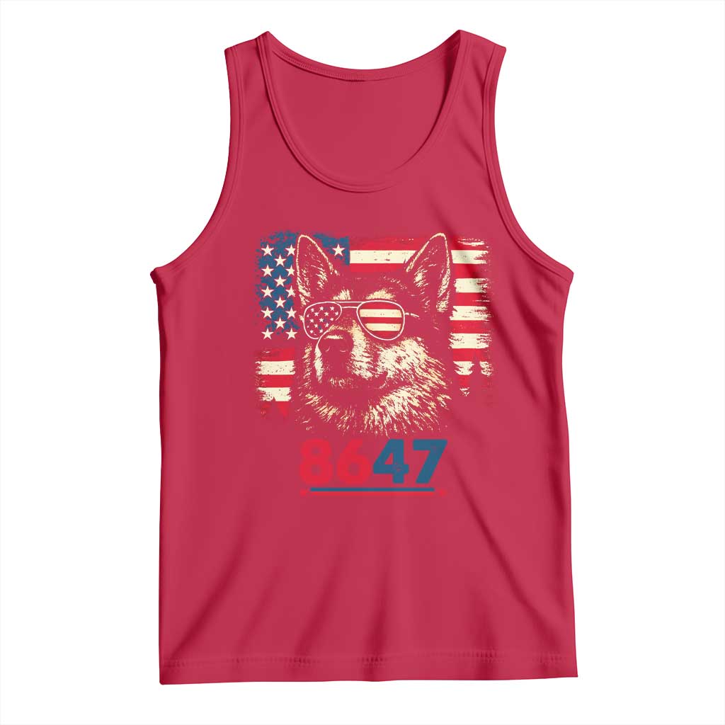 Vintage Patriotic German Shepherd 1776 Graphic Tank Top American Flag Sunglasses Cool Dog 4th of July Distressed