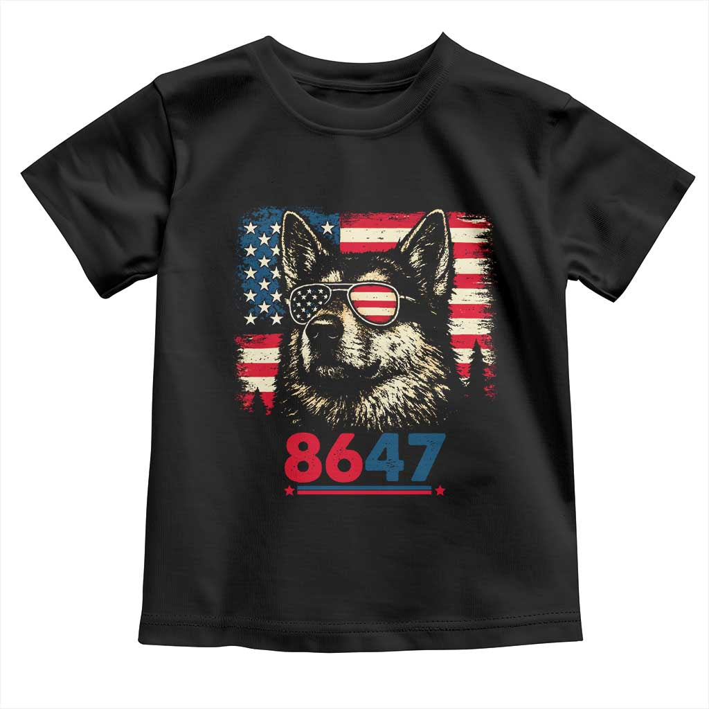 Vintage Patriotic German Shepherd 1776 Graphic Toddler T Shirt American Flag Sunglasses Cool Dog 4th of July Distressed