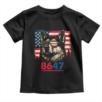 Vintage Patriotic German Shepherd 1776 Graphic Toddler T Shirt American Flag Sunglasses Cool Dog 4th of July Distressed