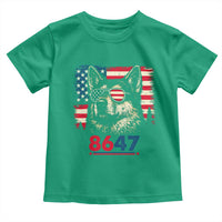 Vintage Patriotic German Shepherd 1776 Graphic Toddler T Shirt American Flag Sunglasses Cool Dog 4th of July Distressed
