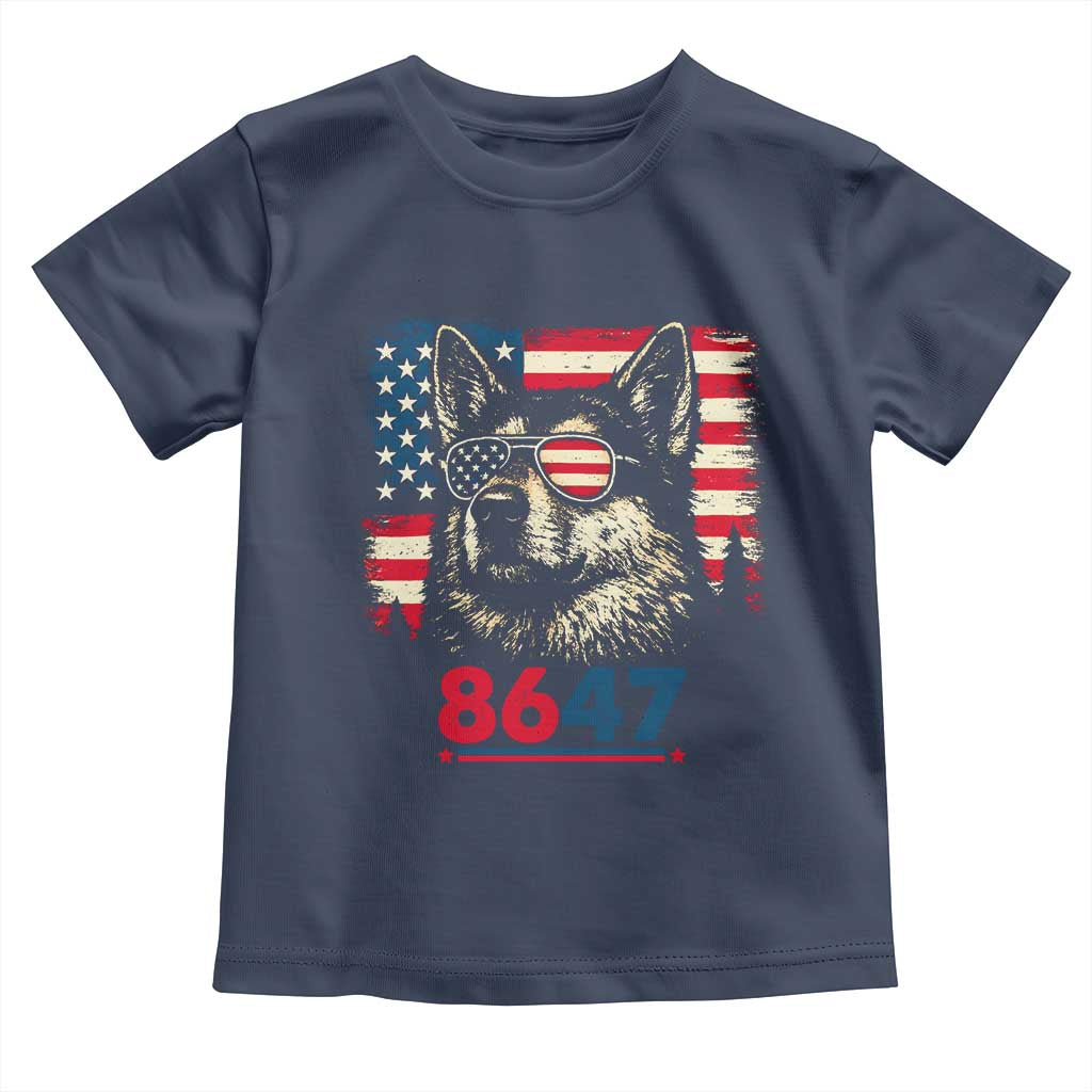 Vintage Patriotic German Shepherd 1776 Graphic Toddler T Shirt American Flag Sunglasses Cool Dog 4th of July Distressed
