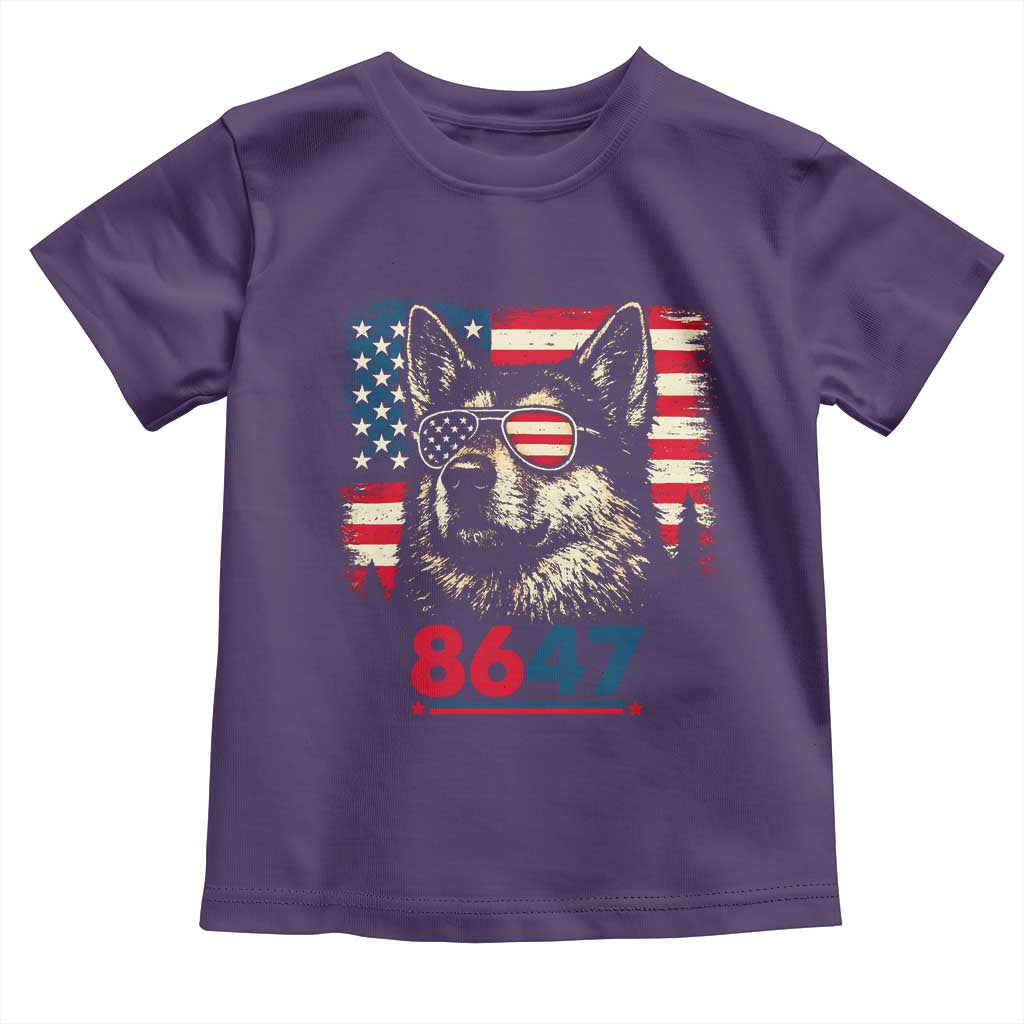 Vintage Patriotic German Shepherd 1776 Graphic Toddler T Shirt American Flag Sunglasses Cool Dog 4th of July Distressed