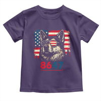 Vintage Patriotic German Shepherd 1776 Graphic Toddler T Shirt American Flag Sunglasses Cool Dog 4th of July Distressed