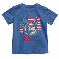 Vintage Patriotic German Shepherd 1776 Graphic Toddler T Shirt American Flag Sunglasses Cool Dog 4th of July Distressed
