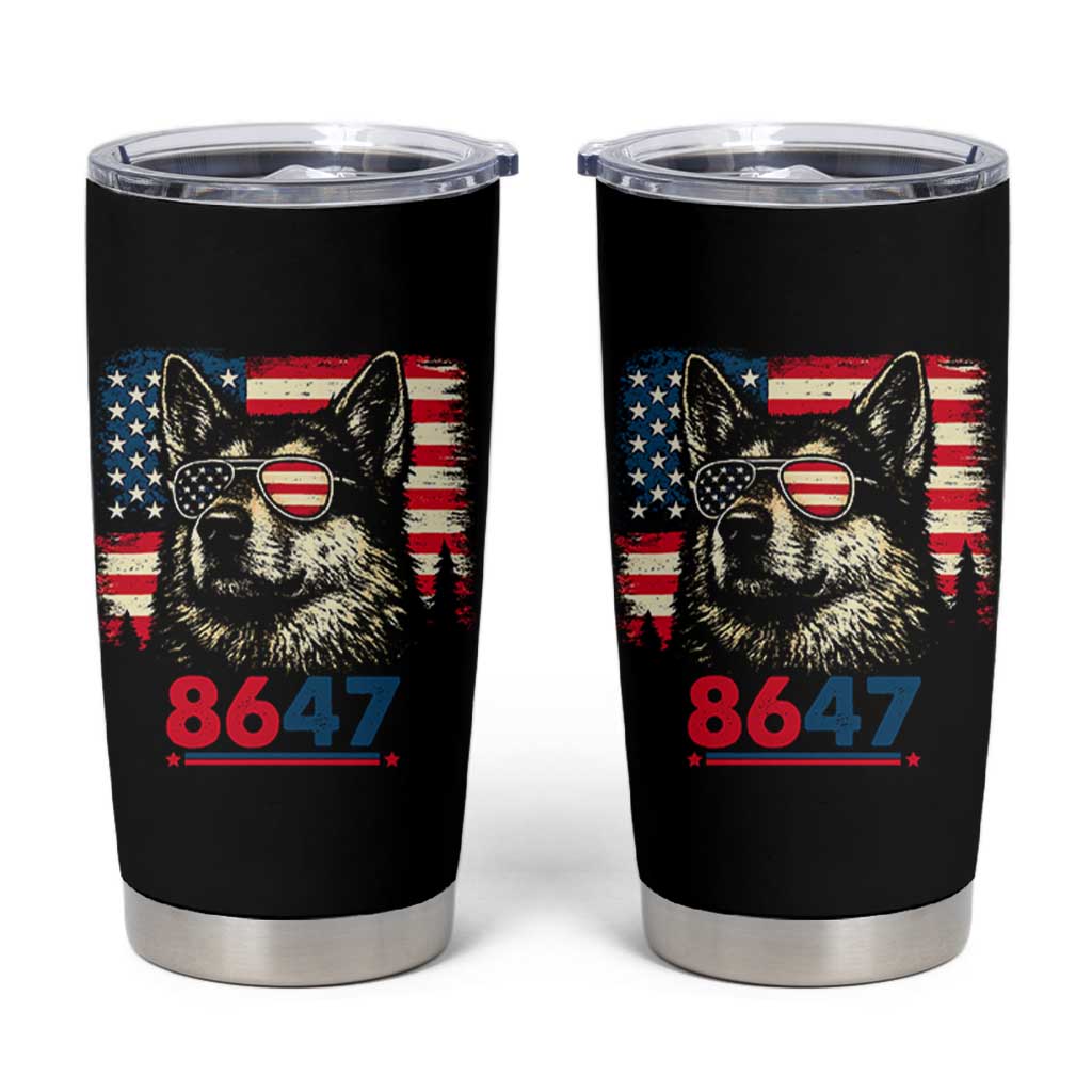 Vintage Patriotic German Shepherd 1776 Graphic Tumbler Cup American Flag Sunglasses Cool Dog 4th of July Distressed