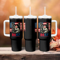 Vintage Patriotic German Shepherd 1776 Graphic Tumbler With Handle American Flag Sunglasses Cool Dog 4th of July Distressed