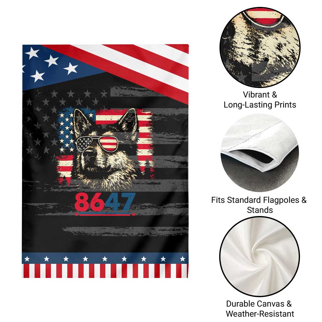 Vintage German Shepherd 1776 Graphic Patriotic Garden Flag American Flag Sunglasses Cool Dog 4th of July Distressed