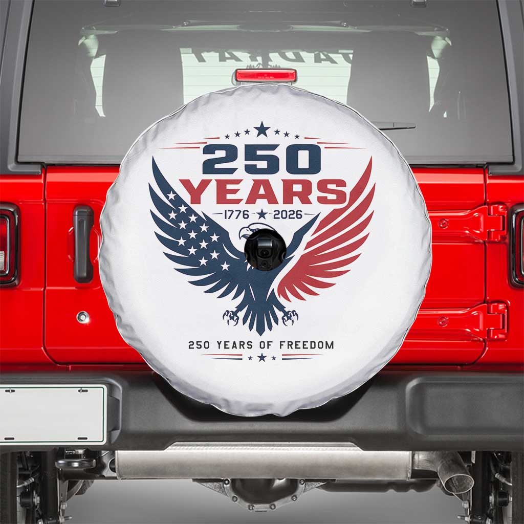 250 Years of Freedom Commemorative Patriotic Eagle Spare Tire Cover Majestic American Flag Winged Eagle 1776 to 2026 Semiquincentennial