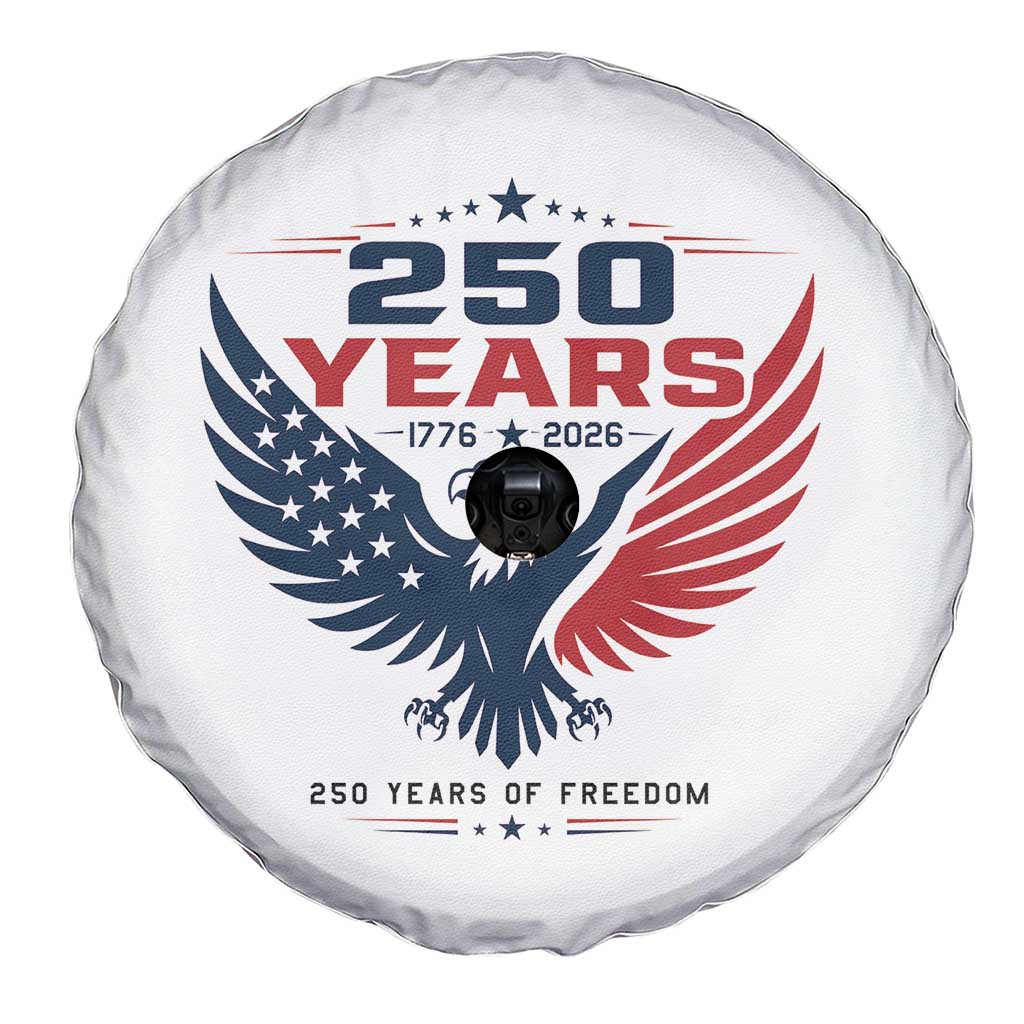 250 Years of Freedom Commemorative Patriotic Eagle Spare Tire Cover Majestic American Flag Winged Eagle 1776 to 2026 Semiquincentennial