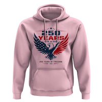 250 Years of Freedom Commemorative Patriotic Eagle Hoodie Majestic American Flag Winged Eagle 1776 to 2026 Semiquincentennial