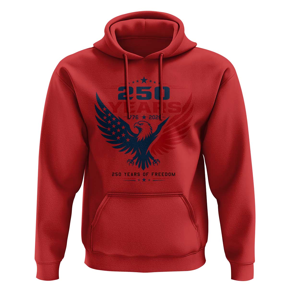 250 Years of Freedom Commemorative Patriotic Eagle Hoodie Majestic American Flag Winged Eagle 1776 to 2026 Semiquincentennial