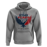 250 Years of Freedom Commemorative Patriotic Eagle Hoodie Majestic American Flag Winged Eagle 1776 to 2026 Semiquincentennial