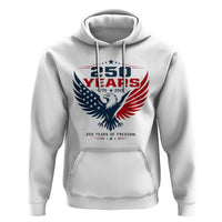 250 Years of Freedom Commemorative Patriotic Eagle Hoodie Majestic American Flag Winged Eagle 1776 to 2026 Semiquincentennial