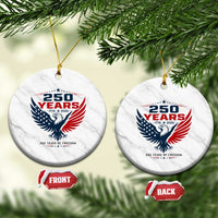 250 Years of Freedom Commemorative Patriotic Eagle Ceramic Ornament Majestic American Flag Winged Eagle 1776 to 2026 Semiquincentennial