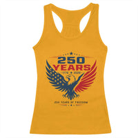 250 Years of Freedom Commemorative Patriotic Eagle Racerback Tank Top Majestic American Flag Winged Eagle 1776 to 2026 Semiquincentennial