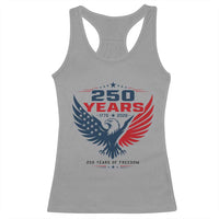250 Years of Freedom Commemorative Patriotic Eagle Racerback Tank Top Majestic American Flag Winged Eagle 1776 to 2026 Semiquincentennial